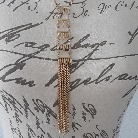 NWOT Icicle Gold Necklace - Picture 1 of 4